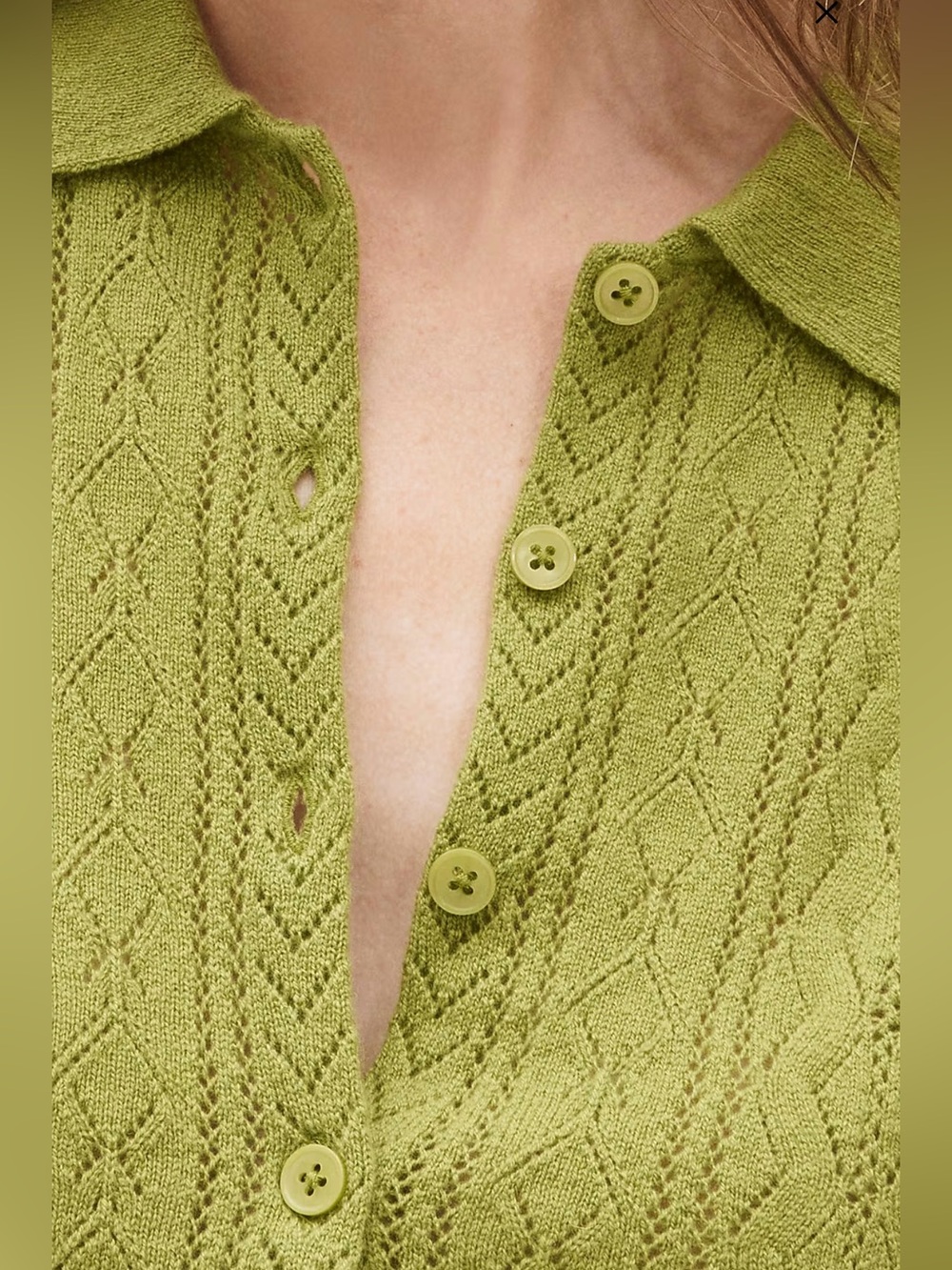 J CREW L Cashmere pointelle button-up short-sleeve cardigan CR241 $158 - Picture 2 of 7